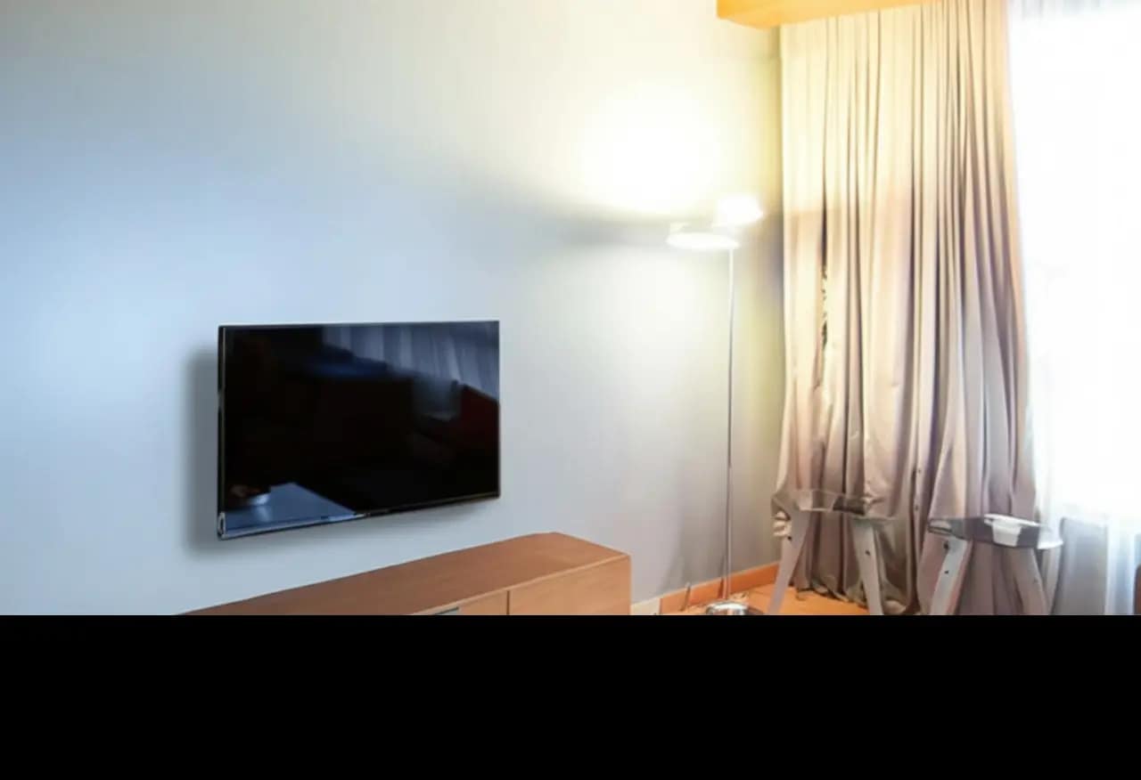 cozy room vibe with a happy guest lounging