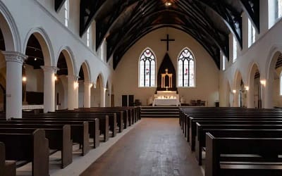 a Network in an old church rehabbed into a boutique hotel